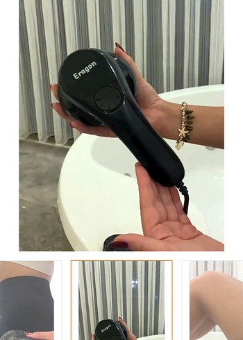 Beden Siyah Çok Başlıklı Masaj Aleti