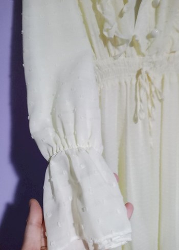 limon sarısı elbise - Görsel 3