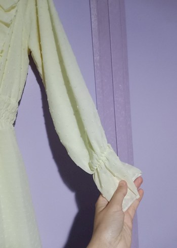 limon sarısı elbise - Görsel 4