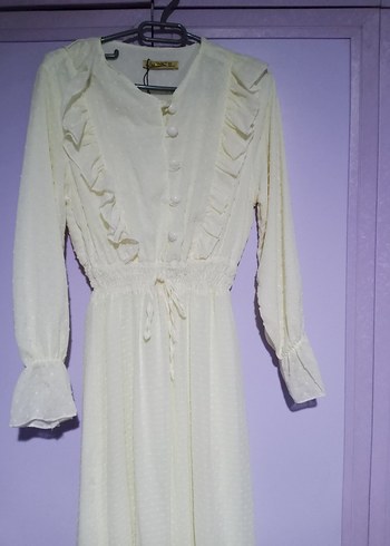 limon sarısı elbise - Görsel 2