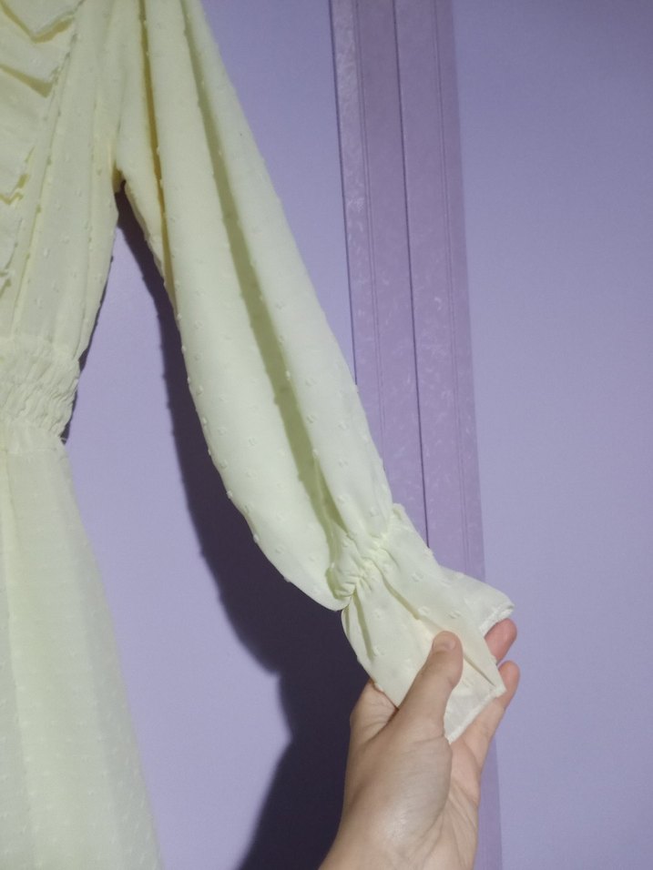 limon sarısı elbise - Görsel 4