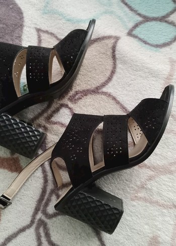 süet topuklu ayakkabı - Görsel 4