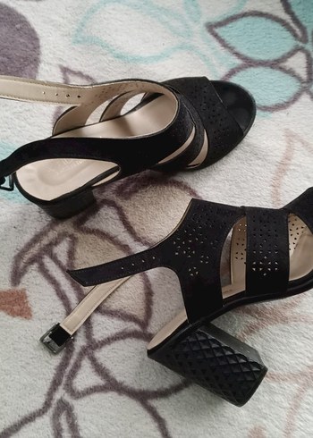 süet topuklu ayakkabı - Görsel 2