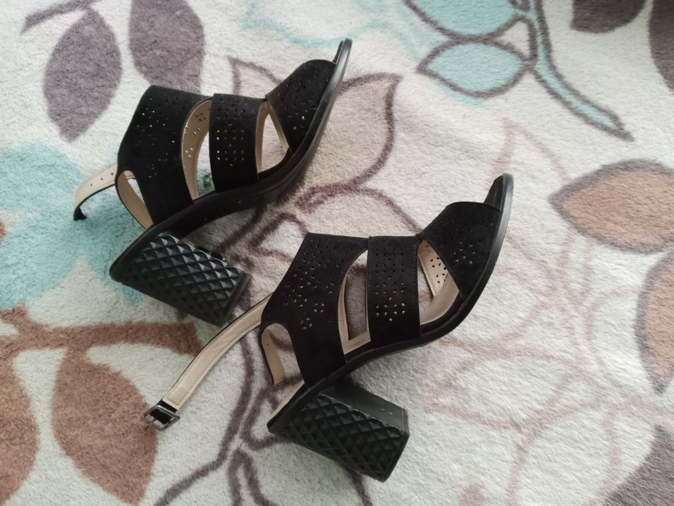 süet topuklu ayakkabı - Görsel 4