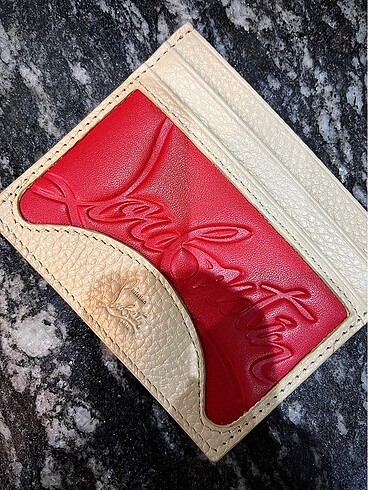  Beden beyaz Renk İthal deri Christian Louboutin kartlık