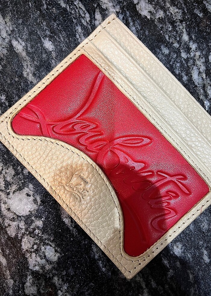 İthal deri Christian Louboutin kartlık - Görsel 4