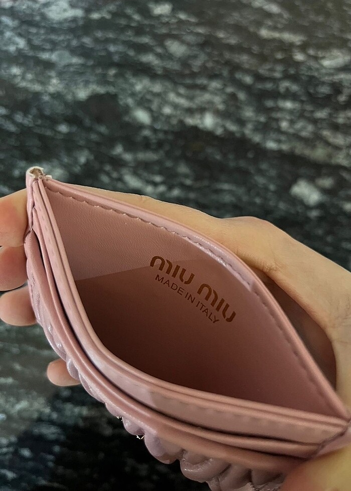 İthal deri Miu Miu kartlık - Görsel 4