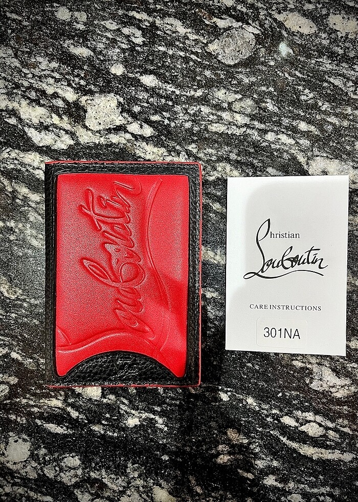 İthal deri Christian Louboutin kartlık - Görsel 2