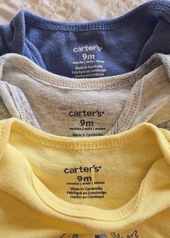 carter's uclu set erkek bebek body - Görsel 6