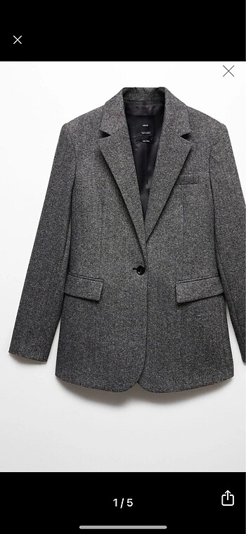 Mango yün gri blazer