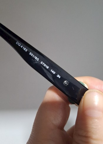 D&G orjinal marka Çiçek Detaylı Kemerli Siyah Kadın Gözlüğü - Görsel 6