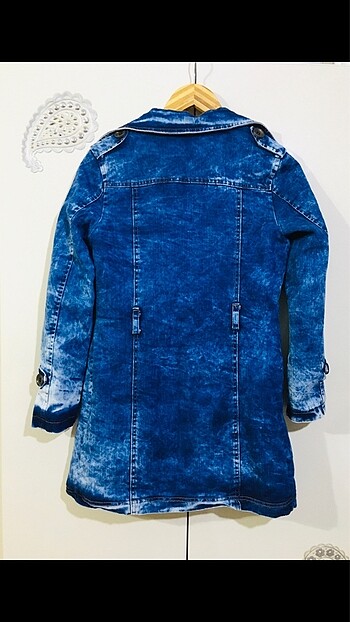 Collection B Bayan taşlandırılmış kışlık kot ceket