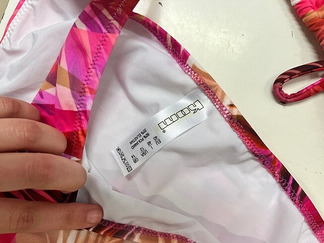 l Beden pembe Renk Kom bikini takımı