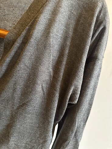 İnce koyu gri hırka - Görsel 2