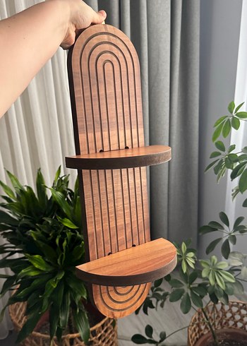 Ahşap duvar rafı - Görsel 2