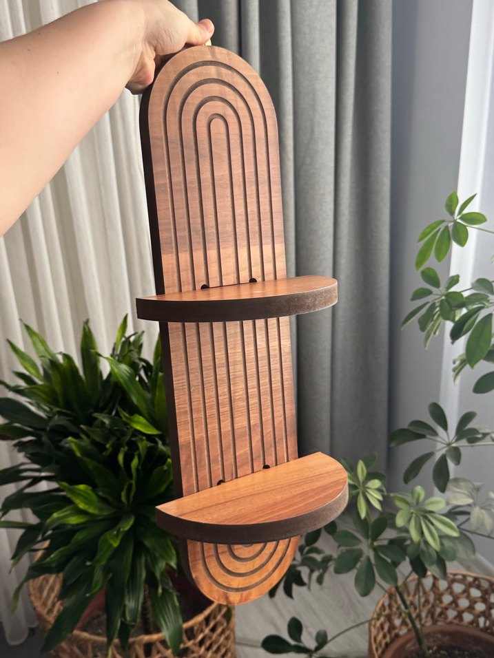 Ahşap  duvar rafı - Görsel 2