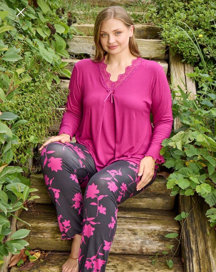 Leopar Desenli Uzun Kollu Kadın Pijama Takımı - Görsel 4