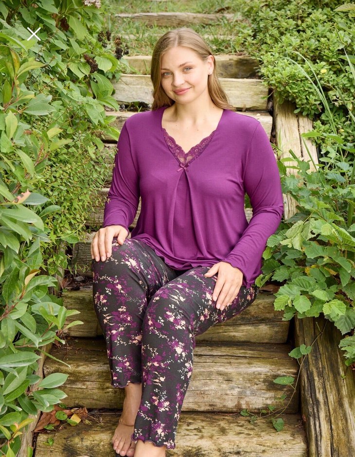 Leopar Desenli Uzun Kollu Kadın Pijama Takımı - Görsel 5