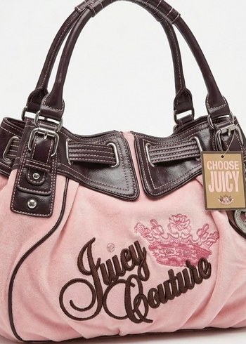 Juicy Couture Pembe Kadife El Cantasi