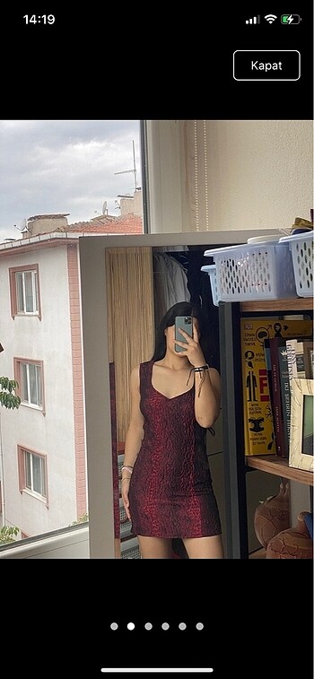 s Beden bordo Renk Elbise