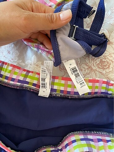 38 Beden lacivert Renk Şortlu etek ve bikini üstü takımı