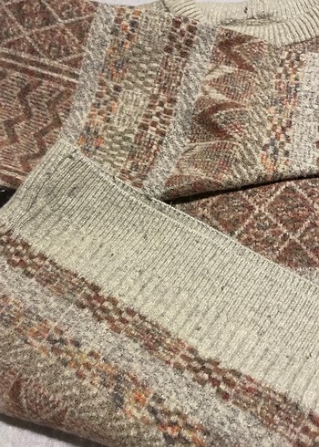 etnik desenli vintage kazak - Görsel 6