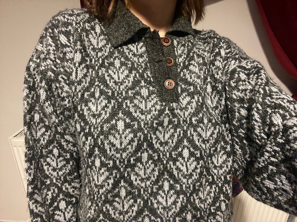 vintage yün kazak - Görsel 5