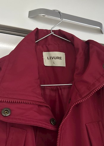 Bordo yağmurluk-ceket - Görsel 3
