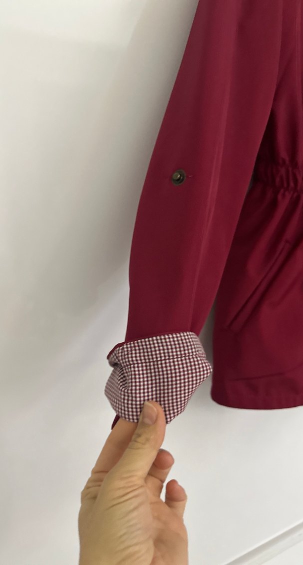 Bordo yağmurluk-ceket - Görsel 2