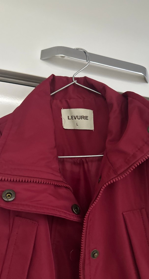 Bordo yağmurluk-ceket - Görsel 3