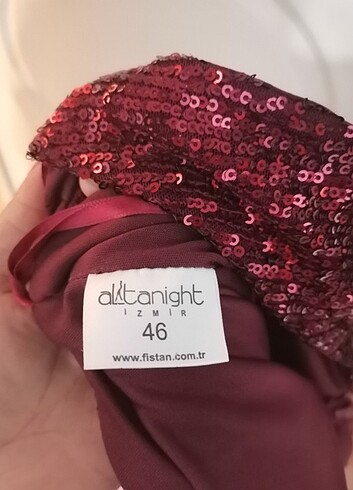 Bordo Abiye Elbise 1 Kez Giyildi - Görsel 5