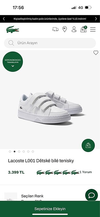 Lacoste ünisex ayakkabı