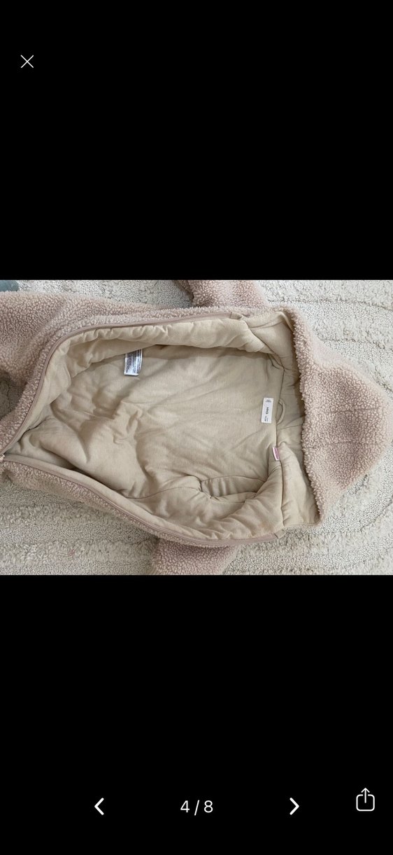 Ünisex Bebek Peluş Kapüşonlu Tulum 6.&9 aylık - Görsel 4