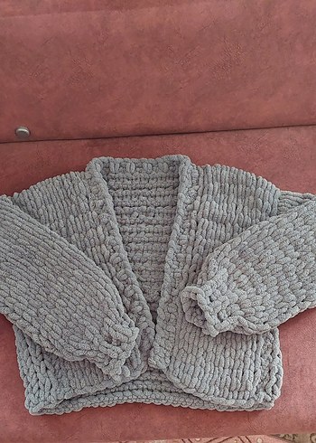 puffy örgü hırka - Görsel 5