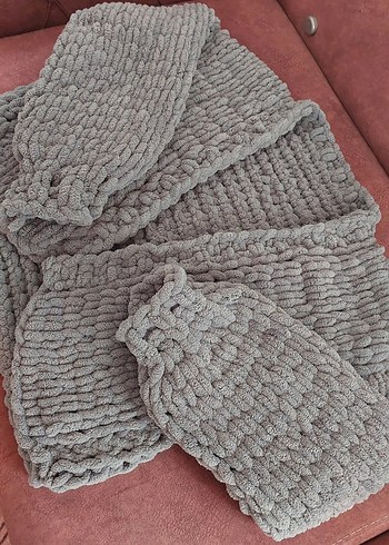 puffy örgü hırka - Görsel 6