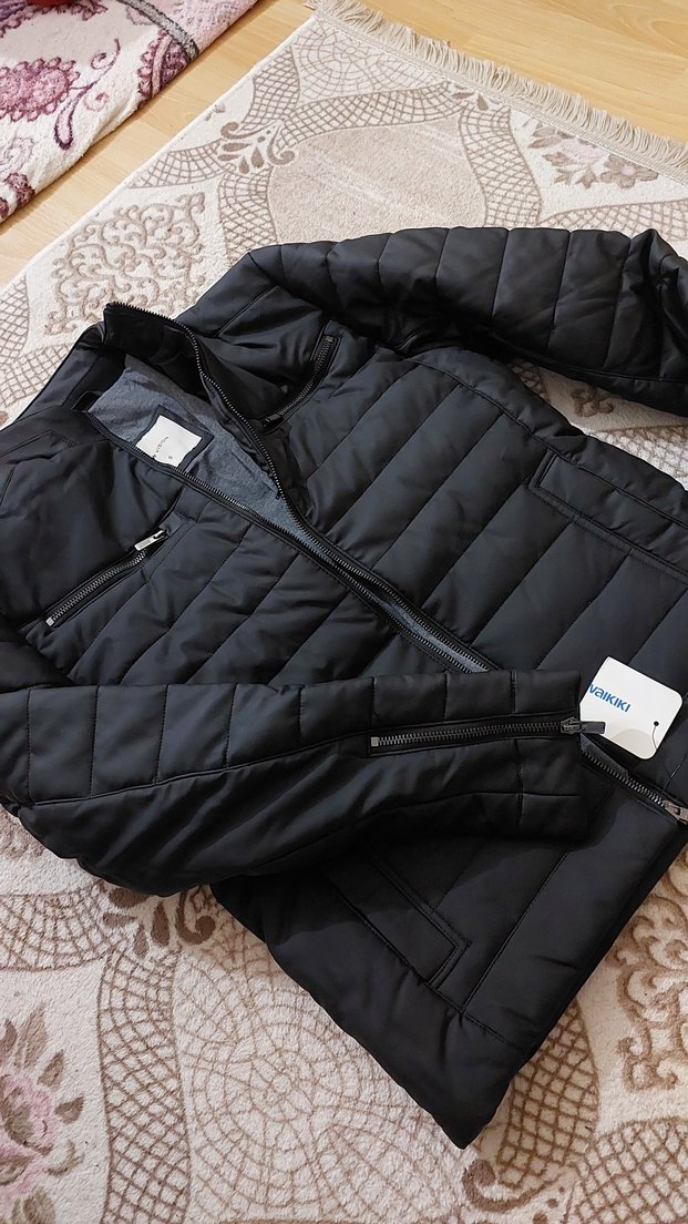 Erkek Siyah Fermuarlı Sokak Stili Mont - Görsel 3