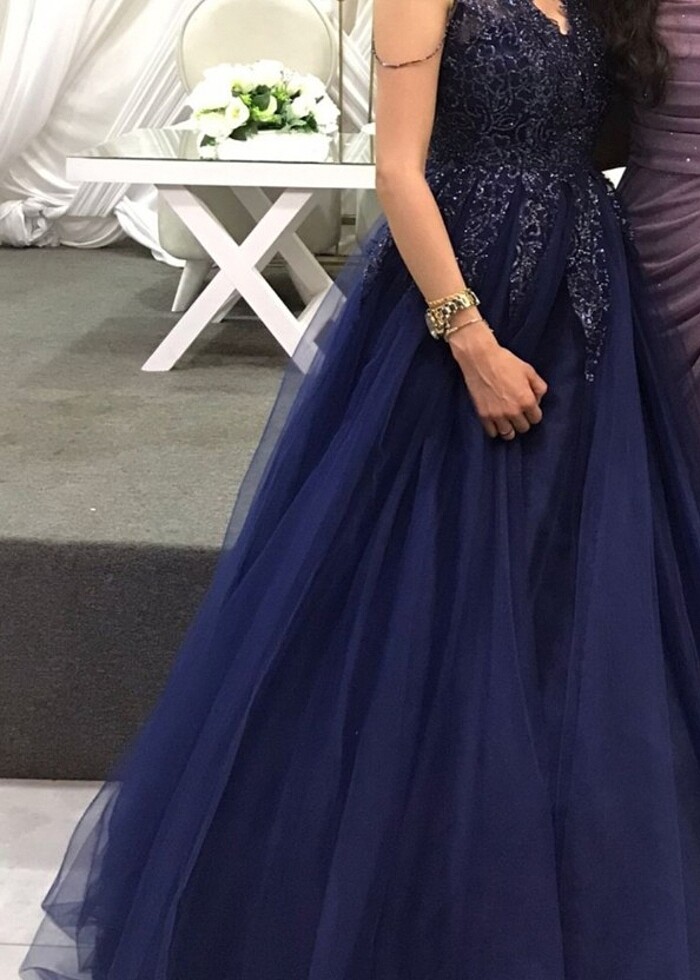 Lacivert Nişan Elbisesi - Görsel 3