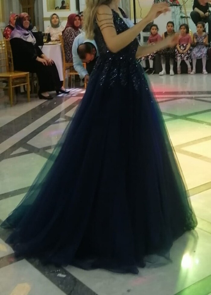 Lacivert Nişan Elbisesi - Görsel 4