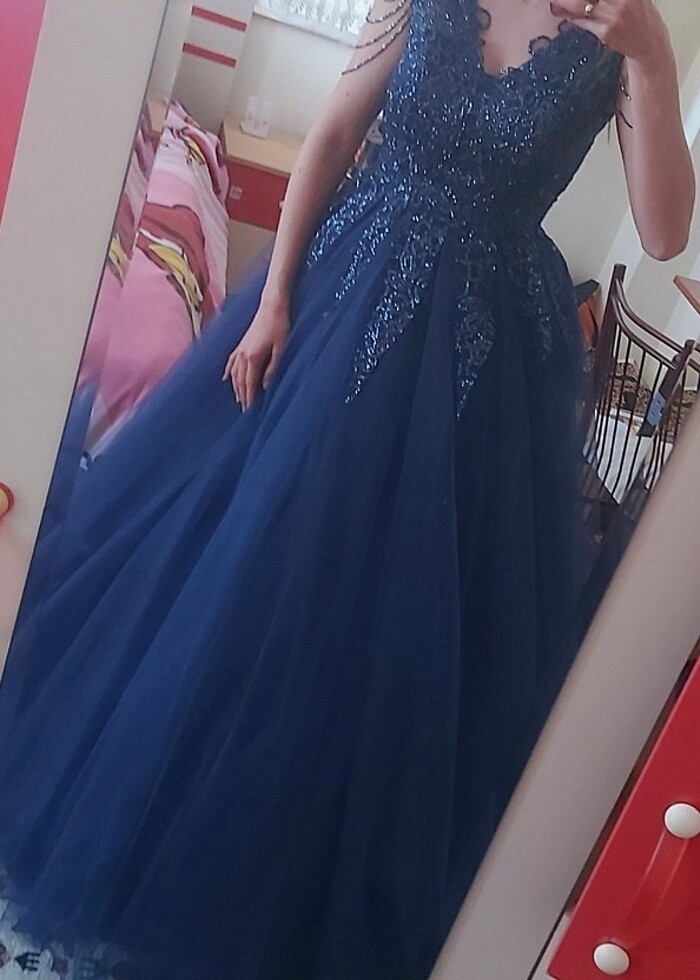 Lacivert Nişan Elbisesi - Görsel 2