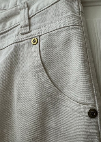 BEYAZ  DENİM PANTOLON - Görsel 4