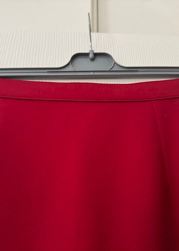 BORDO KREP JORJET UZUN ETEK - Görsel 3