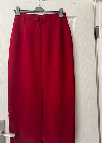 BORDO KREP JORJET UZUN ETEK - Görsel 4