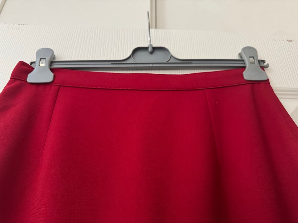 BORDO KREP JORJET UZUN ETEK - Görsel 3