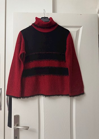 KIRMIZI BOĞAZLI KADIN KAZAK - Görsel 6