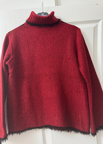 KIRMIZI BOĞAZLI KADIN KAZAK - Görsel 3