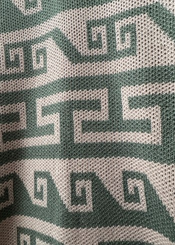 GRİ - PEMBE DESENLİ  UZUN TUNİK KAZAK - Görsel 7