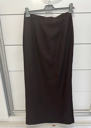 KAHVE  DİLEK HANİF GABARDİN UZUN ETEK - Görsel 8