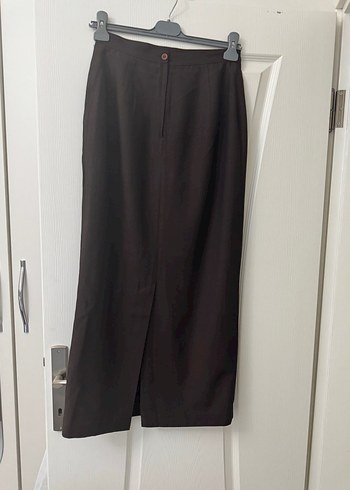 KAHVE  DİLEK HANİF GABARDİN UZUN ETEK - Görsel 5