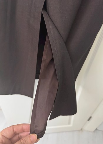 KAHVE  DİLEK HANİF GABARDİN UZUN ETEK - Görsel 6