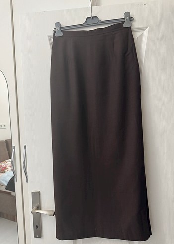 KAHVE  DİLEK HANİF GABARDİN UZUN ETEK - Görsel 3